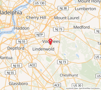 Map of Gibbsboro, New Jersey