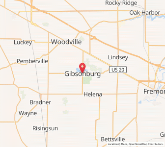 Map of Gibsonburg, Ohio