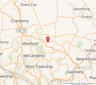 Map of Gibsonia, Pennsylvania