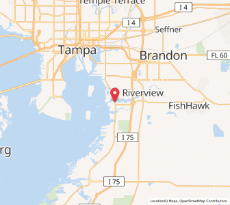 Map of Gibsonton, Florida