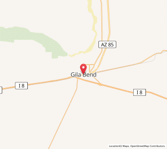 Map of Gila Bend, Arizona