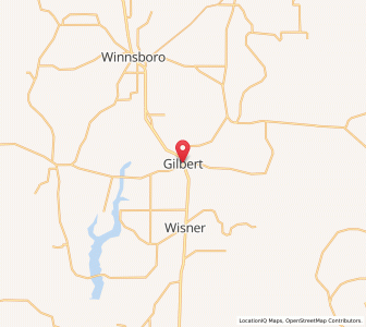 Map of Gilbert, Louisiana
