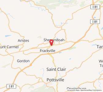 Map of Gilberton, Pennsylvania