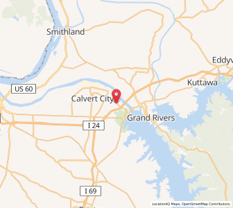 Map of Gilbertsville, Kentucky