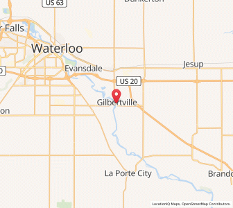 Map of Gilbertville, Iowa