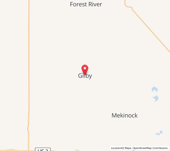 Map of Gilby, North Dakota
