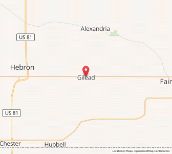 Map of Gilead, Nebraska