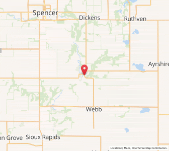 Map of Gillett Grove, Iowa