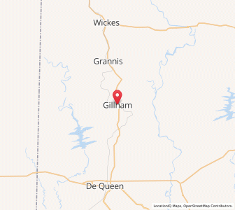 Map of Gillham, Arkansas