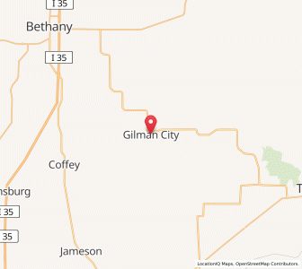 Map of Gilman City, Missouri