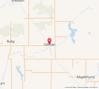 Map of Gilman, Wisconsin