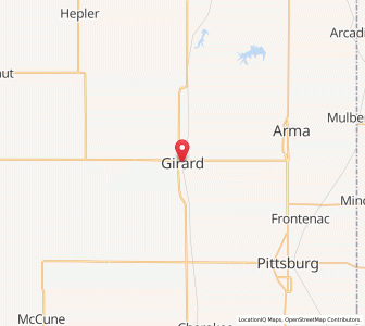 Map of Girard, Kansas