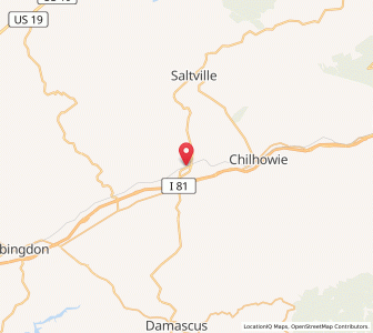 Map of Glade Spring, Virginia