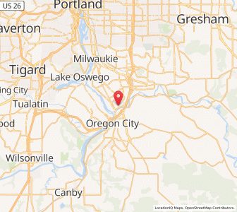 Map of Gladstone, Oregon