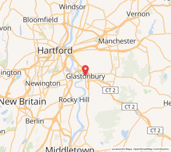 Map of Glastonbury, Connecticut