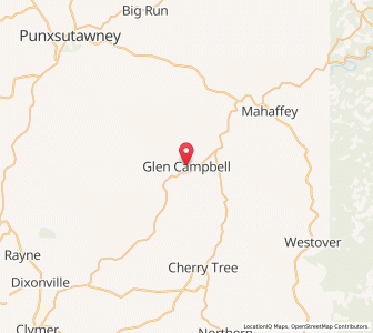 Map of Glen Campbell, Pennsylvania