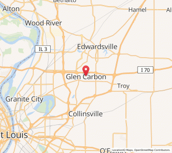 Map of Glen Carbon, Illinois