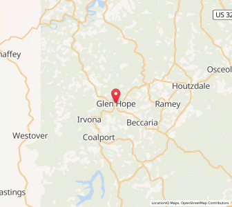 Map of Glen Hope, Pennsylvania
