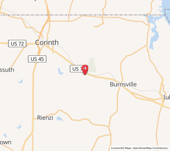 Map of Glen, Mississippi