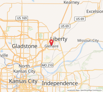 Map of Glenaire, Missouri