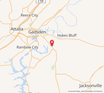 Map of Glencoe, Alabama