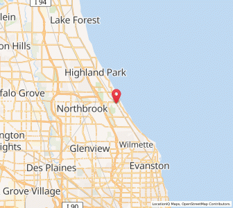 Map of Glencoe, Illinois