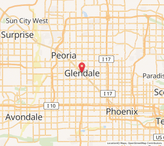 Map of Glendale, Arizona