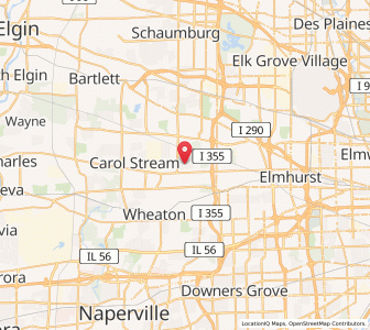 Map of Glendale Heights, Illinois