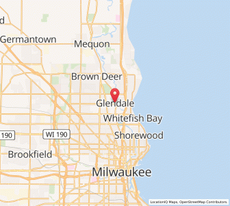 Map of Glendale, Wisconsin