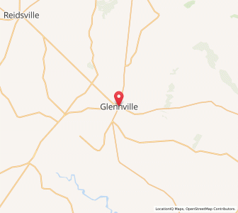 Map of Glennville, Georgia