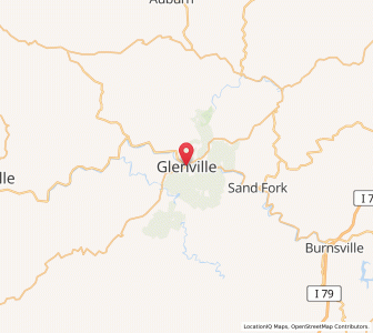 Map of Glenville, West Virginia