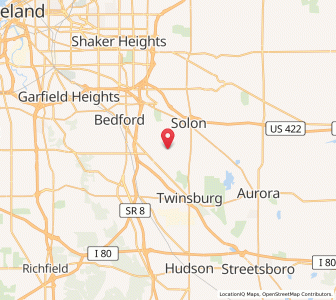 Map of Glenwillow, Ohio