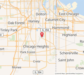 Map of Glenwood, Illinois