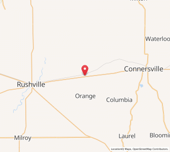 Map of Glenwood, Indiana