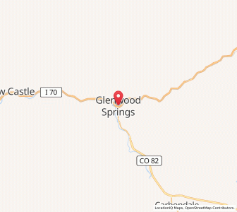 Map of Glenwood Springs, Colorado
