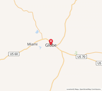 Map of Globe, Arizona
