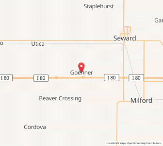 Map of Goehner, Nebraska