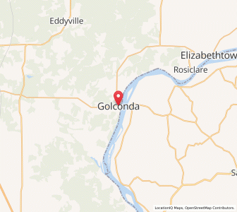 Map of Golconda, Illinois