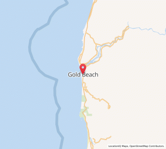 Map of Gold Beach, Oregon
