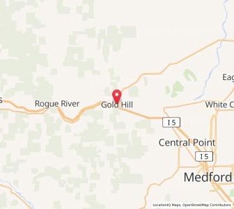 Map of Gold Hill, Oregon