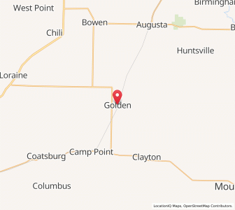 Map of Golden, Illinois