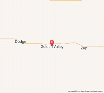 Map of Golden Valley, North Dakota