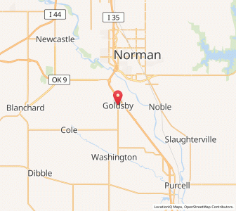 Map of Goldsby, Oklahoma