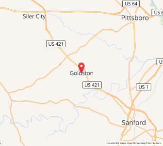 Map of Goldston, North Carolina