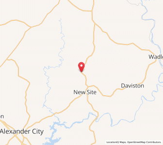 Map of Goldville, Alabama