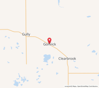 Map of Gonvick, Minnesota