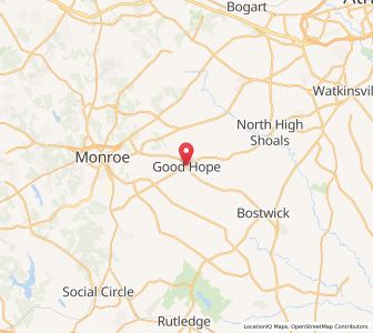 Map of Good Hope, Georgia