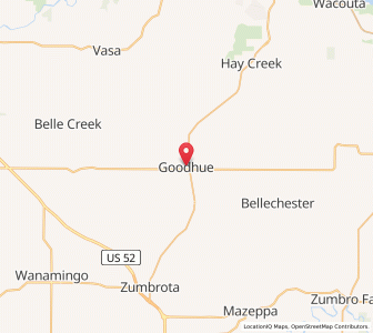 Map of Goodhue, Minnesota