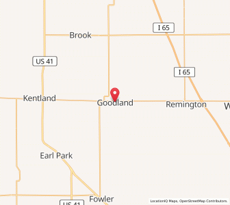 Map of Goodland, Indiana