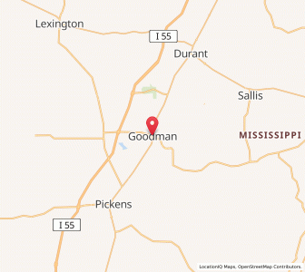 Map of Goodman, Mississippi